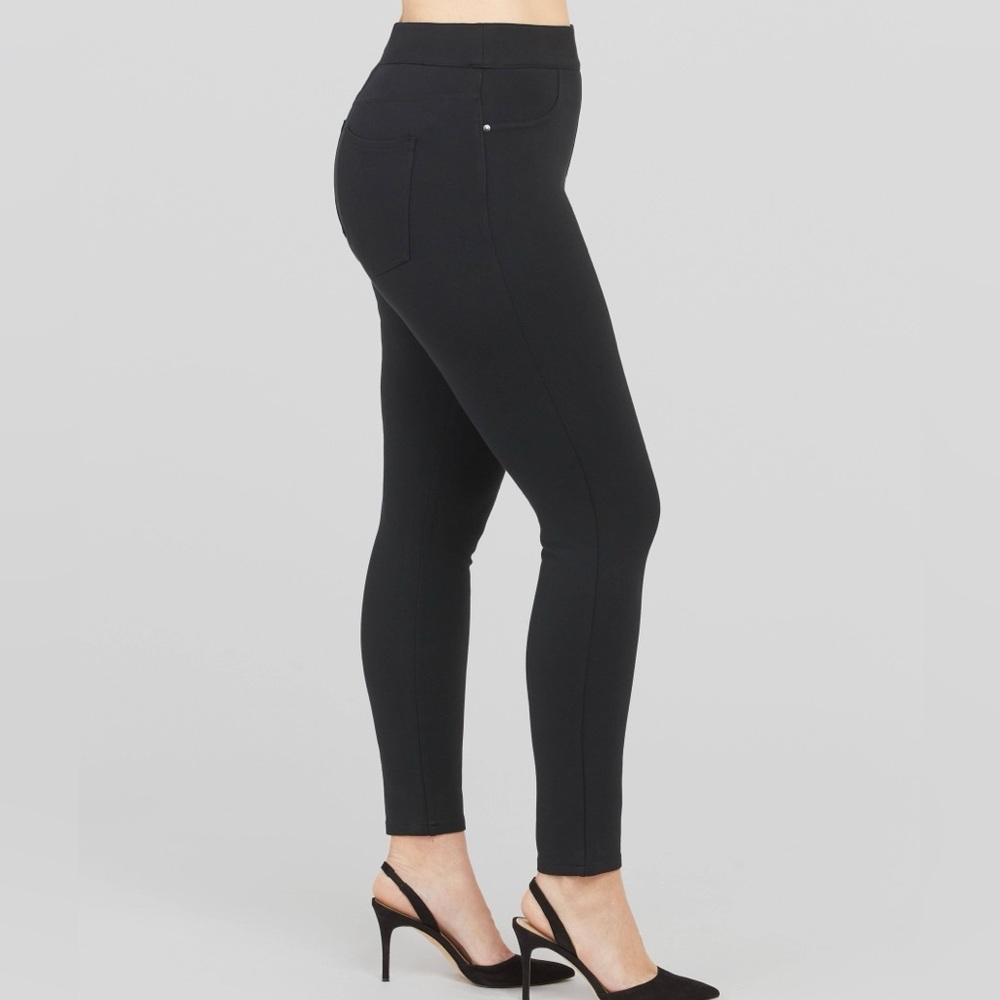 NWT SPANX M the perfect black pant, ankle 4 pocket skinny in ponte - Picture 2 of 5